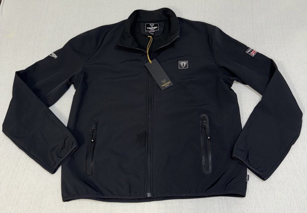 Triumph Motorcycle Men’s Size XL Soft Shell Jacket Fleece Lined New With Tags